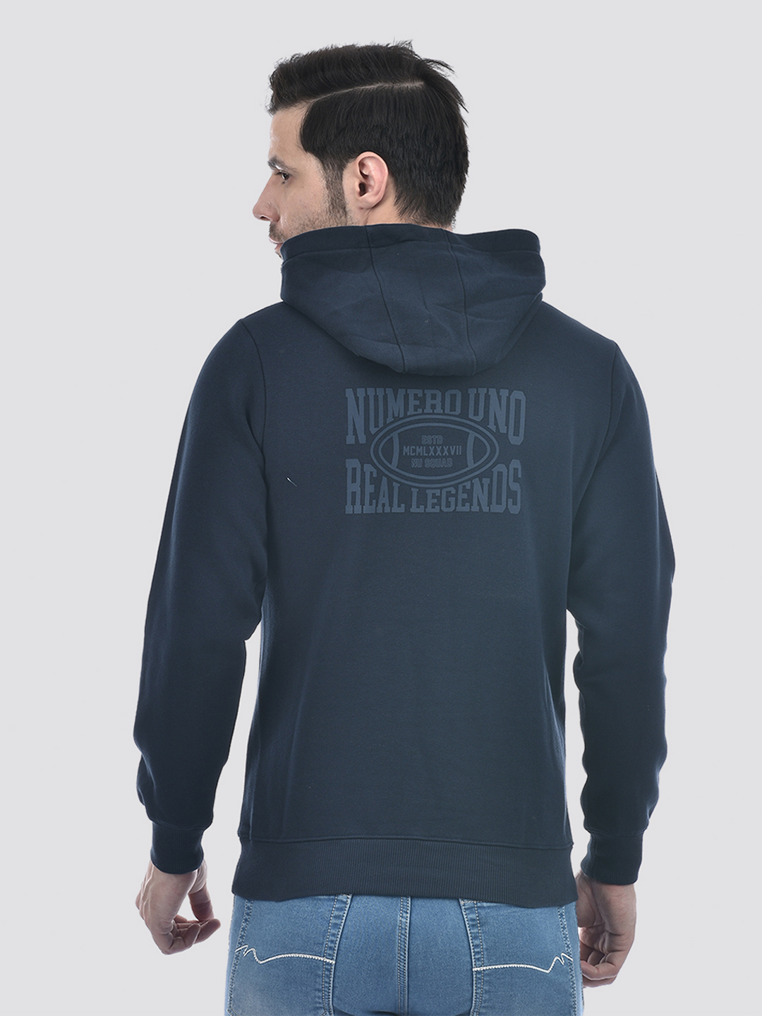 Numero Uno Men Typography Navy Sweat Shirt